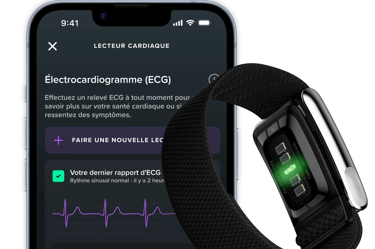 Carte abonnement WHOOP Life — santé cardiaque